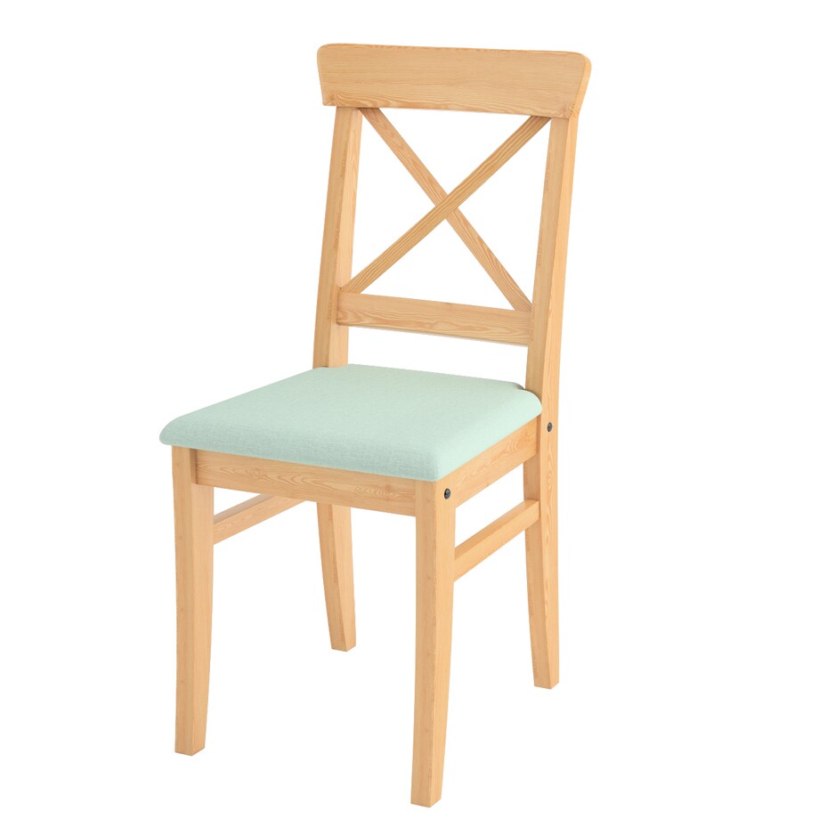 Pokrowiec na krzesło Ingolf z tapicerowanym siedziskiem, beżowo-eukaliptusowy, Inglof, Madrid