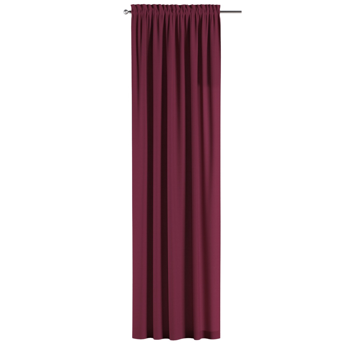 Zasłona na kanale z grzywką 1 szt. 130x260 plum (śliwkowy)