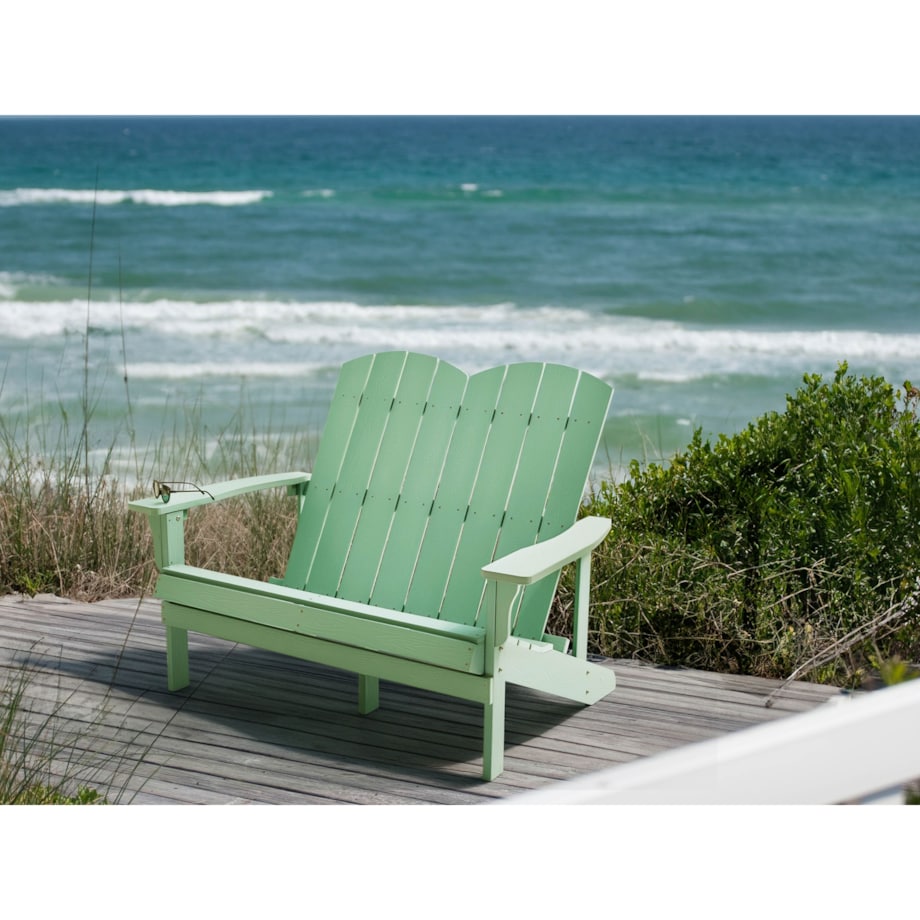 Ławka ogrodowa ADIRONDACK 125 cm Jasnozielony