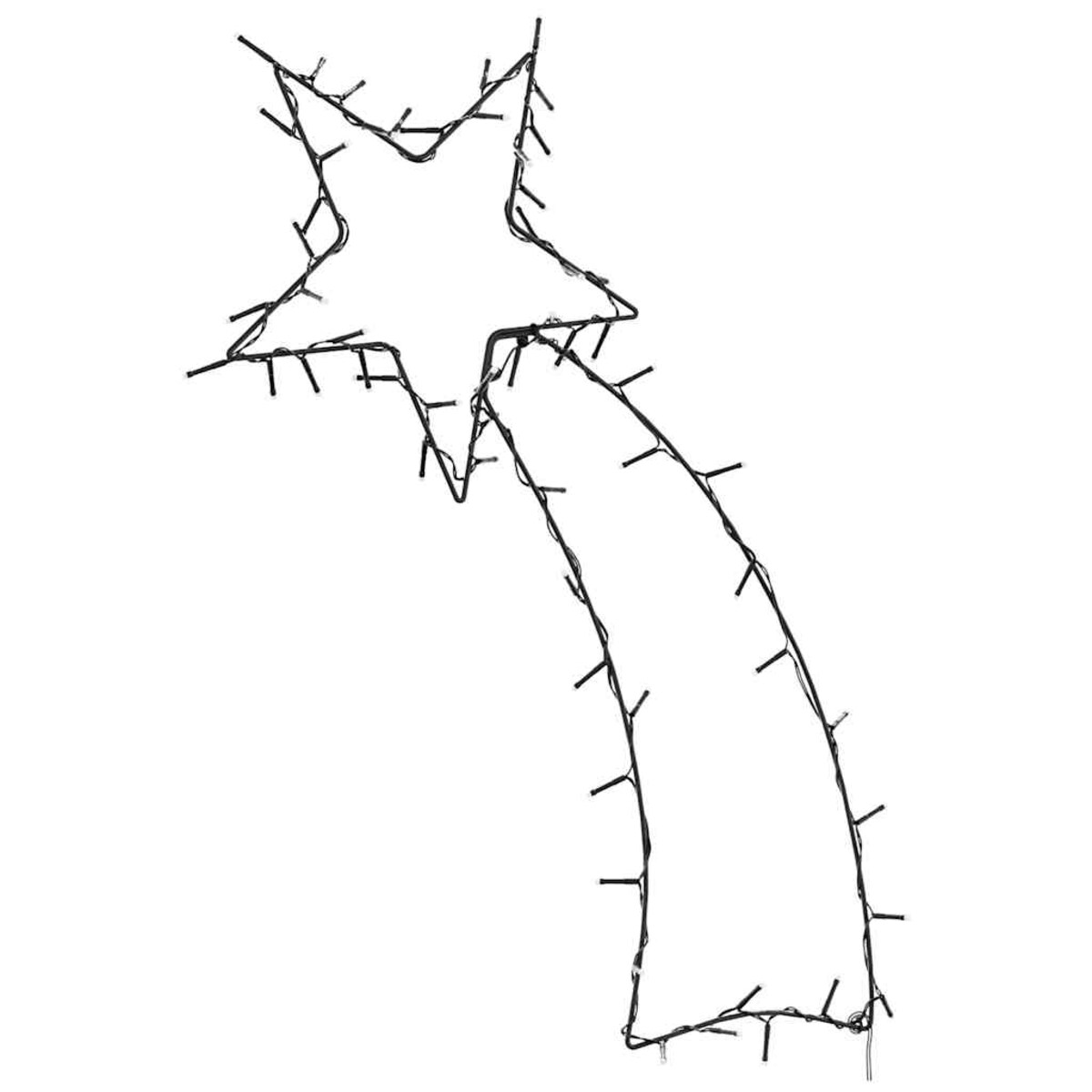 vidaXL Świąteczne lampki spadająca gwiazda sylwetka, 80 LED