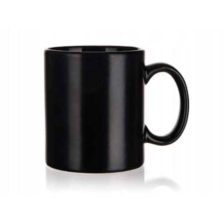 KUBEK BEZ NADRUKU czarny 350 ml matowy na kawę herbatę do pracy domu