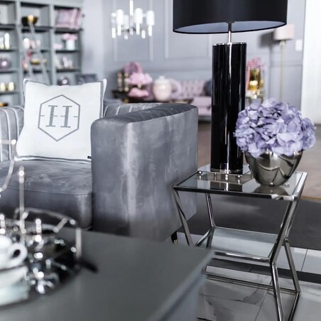 Dwupoziomowy stolik Belmont BM-ST1520S Cosmolight przezroczysty srebrny