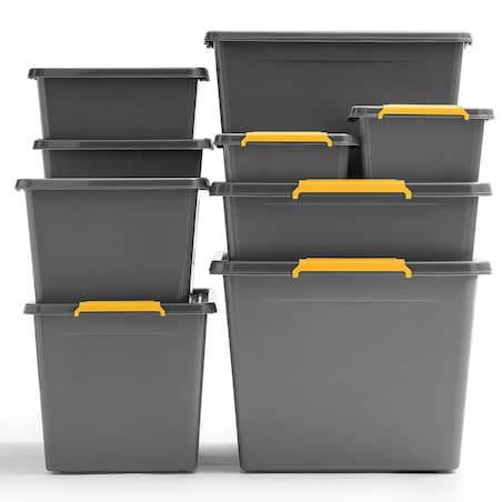 Pojemnik Plastikowy Z Pokrywą Zamykany Na Kółkach Pudełko Plastikowe 29L