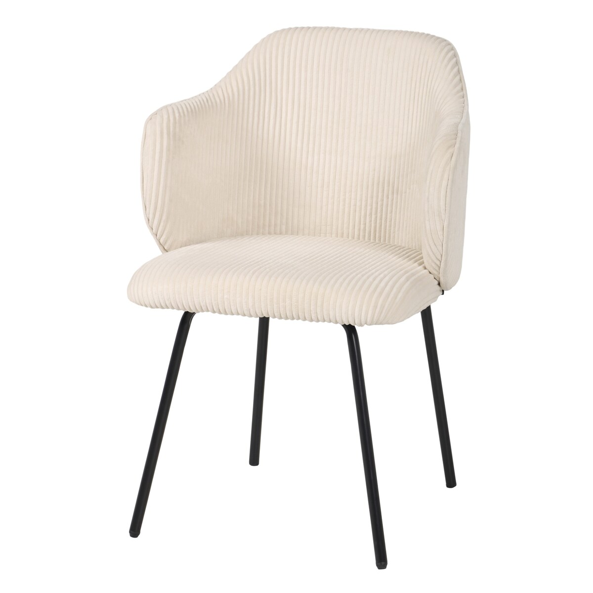 Krzesło tapicerowane AMELIA sztruks welurowe ecru