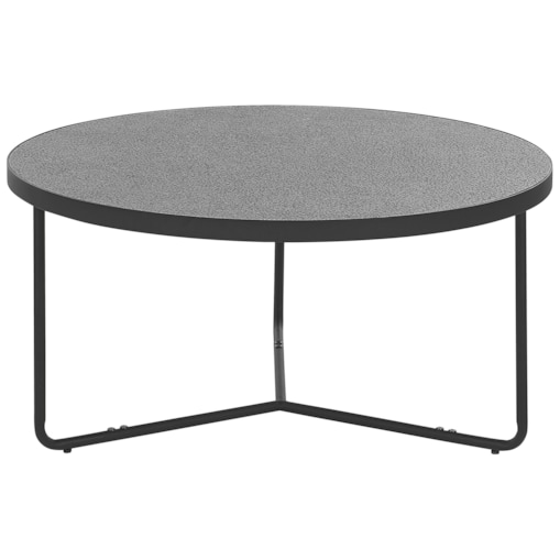 Stolik kawowy duży efekt betonu z czarnym MELODY