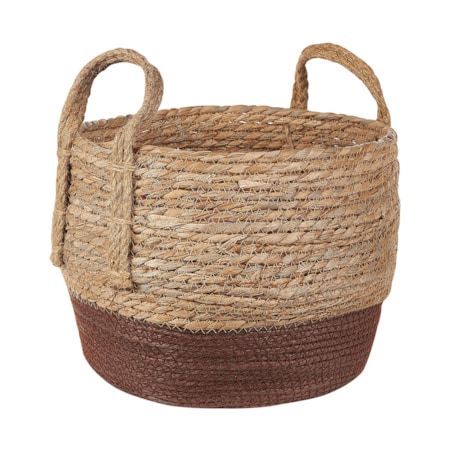 Zestaw 2 koszy na kwiaty z trawy morskiej naturalny PALADJU