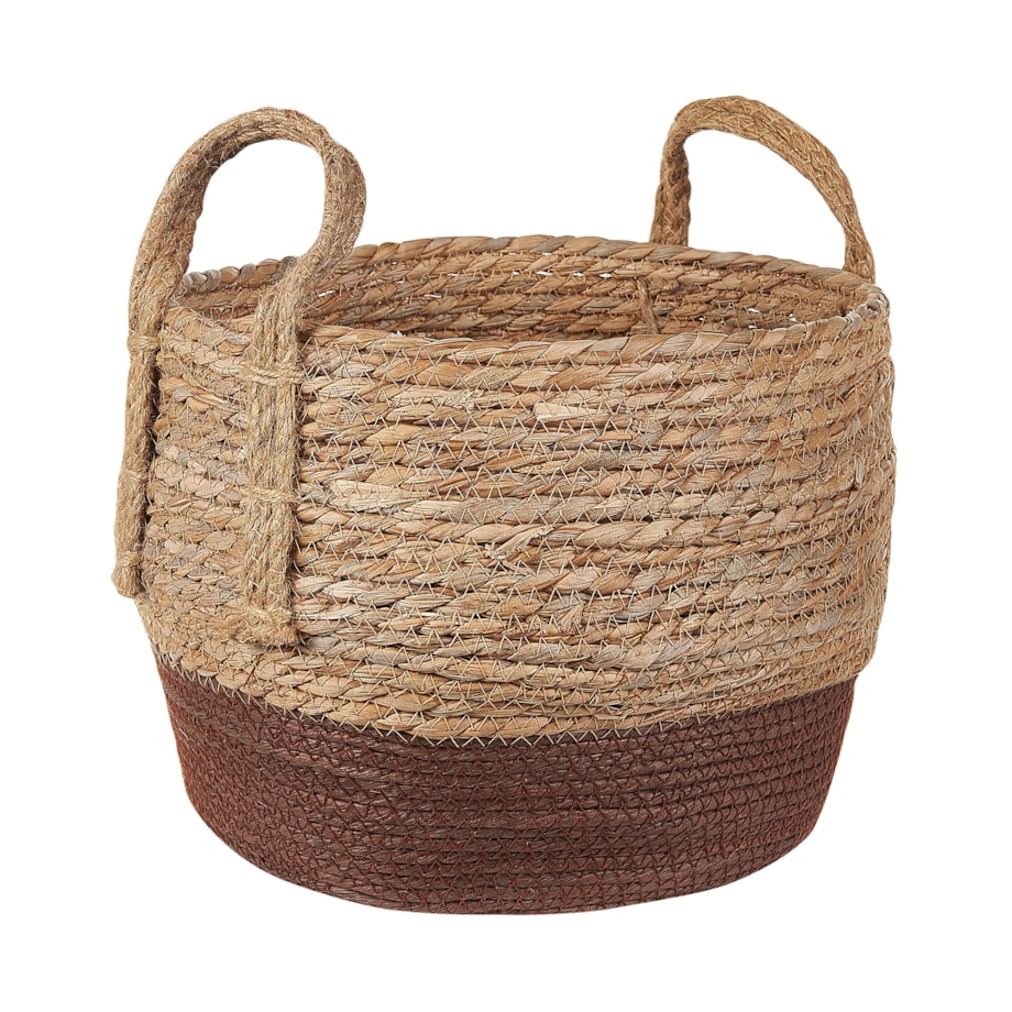 Zestaw 2 koszy na kwiaty z trawy morskiej naturalny PALADJU