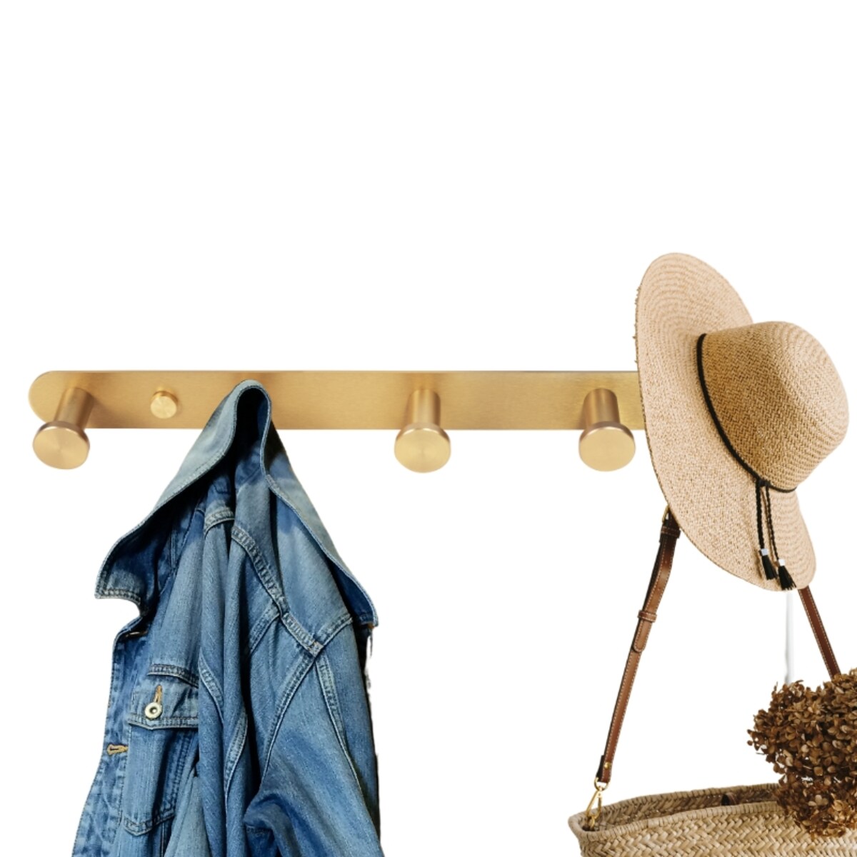 Wieszak ścienny złoty na ubrania akcesoria do przedpokoju