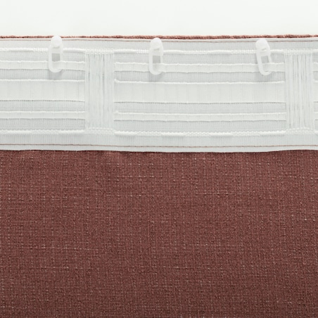Zasłona BASIC na taśmie marszczącej 140x280cm wrzosowy brąz 1 szt. 140x280 brązowy