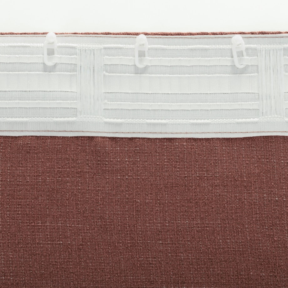 Zasłona BASIC na taśmie marszczącej 140x280cm wrzosowy brąz 1 szt. 140x280 brązowy