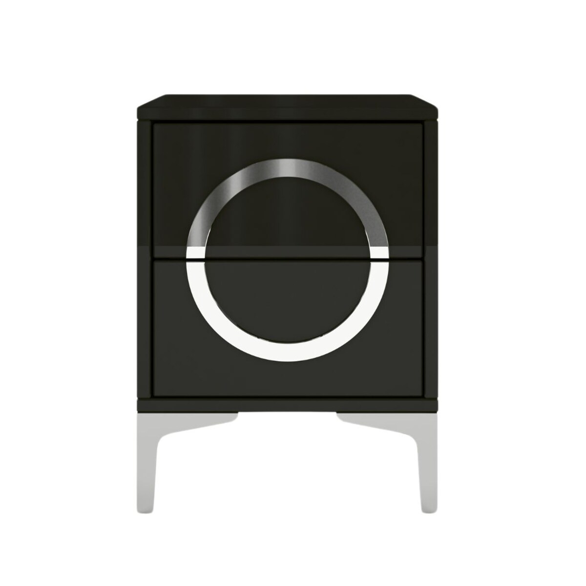 Czarna nowoczesna szafka nocna Dancan EVA / połysk
