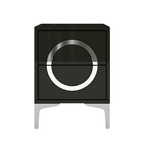Czarna nowoczesna szafka nocna Dancan EVA / połysk