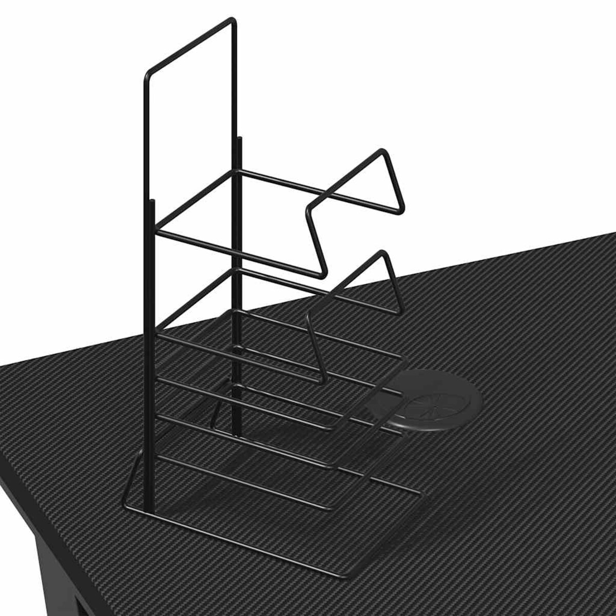 vidaXL Biurko do gier z nogami w kształcie Y, czarne, 90x60x75 cm