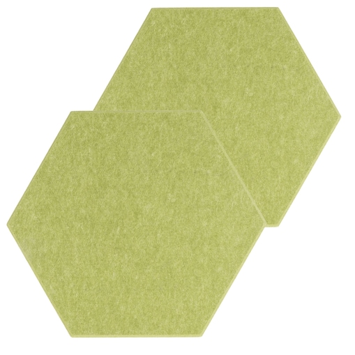 Zestaw 2 szt panel filcowy Felly 40x46 cm płytka heksagon gładki zielony
