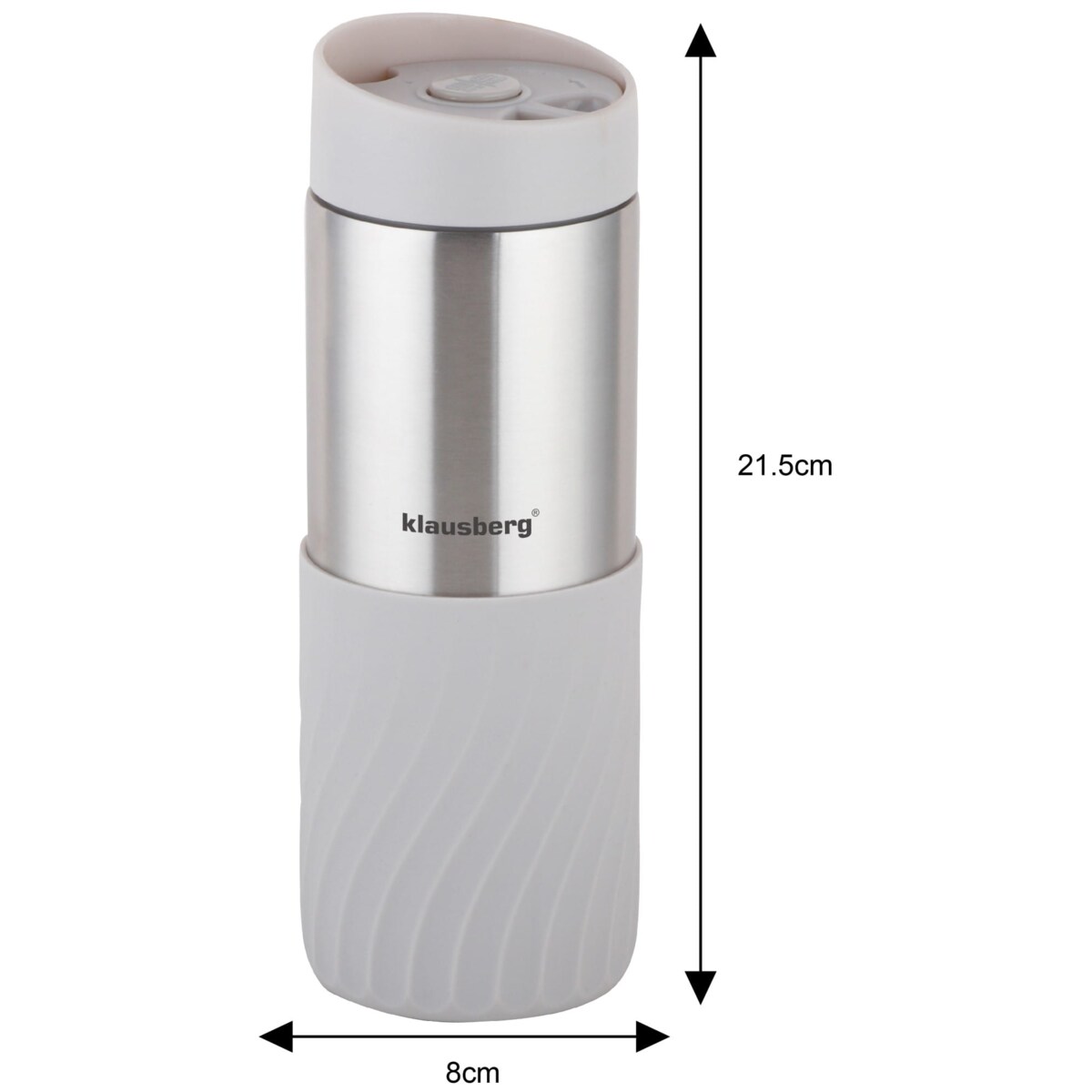 Kubek termiczny 400ml stal nierdzewna 18/8 KLAUSBERG beżowy