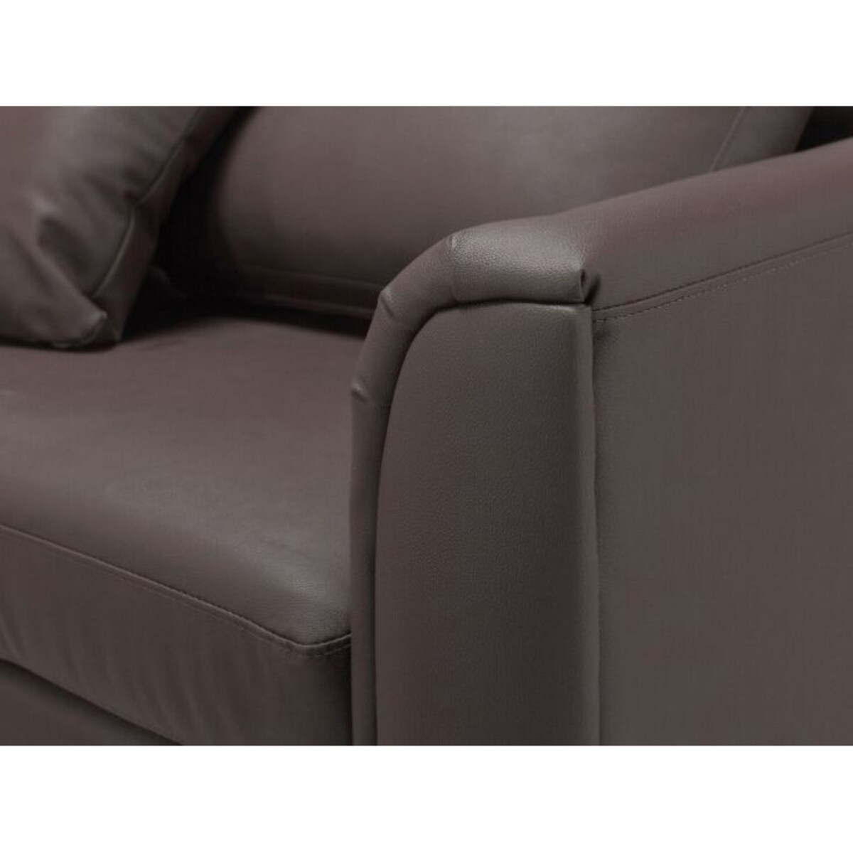 Narożnik skórzany prawostronny brązowy OSLO