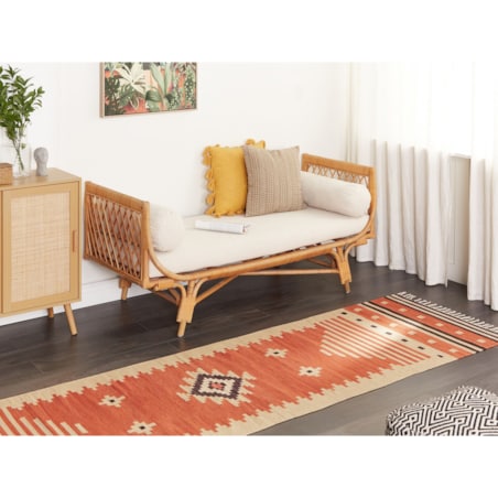 Dywan bawełniany kilim 80 x 300 cm pomarańczowy GAVAR