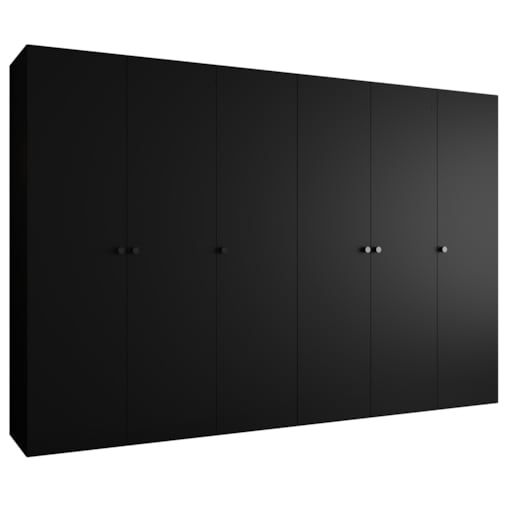 Szafa uchylna otwierana PARMA 1 300 wys. 202 cm Czarny + u. Czarny