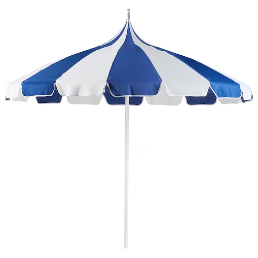 Parasol ogrodowy 245 cm MINOA Biały/ niebieski