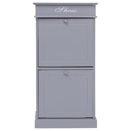 vidaXL Szafka na buty, szara, 50 x 28 x 98 cm, drewno paulownia