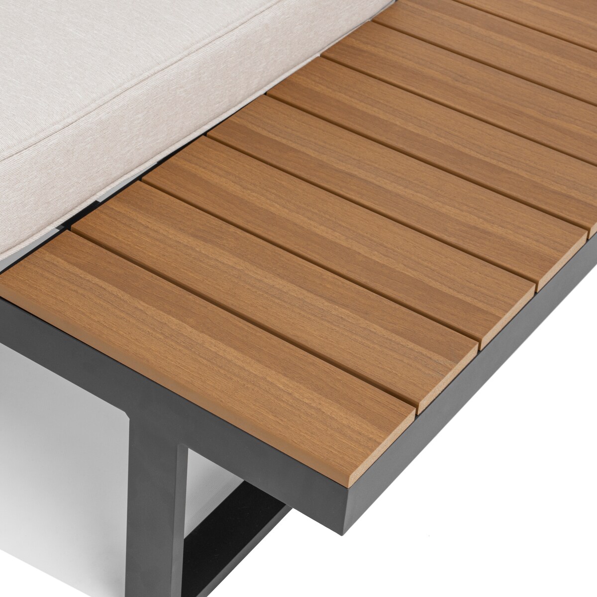 Meble ogrodowe narożnik nowoczesny aluminium MALE beżowy