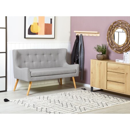 Sofa 2-osobowa jasnoszara SKIBBY