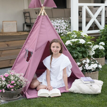 Wodoodporny namiot, tipi do ogrodu Dark Pink