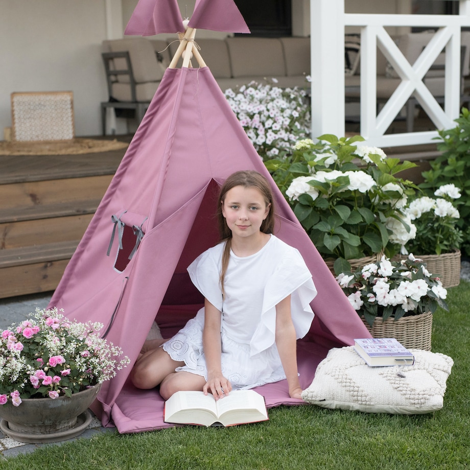 Wodoodporny namiot, tipi do ogrodu Dark Pink