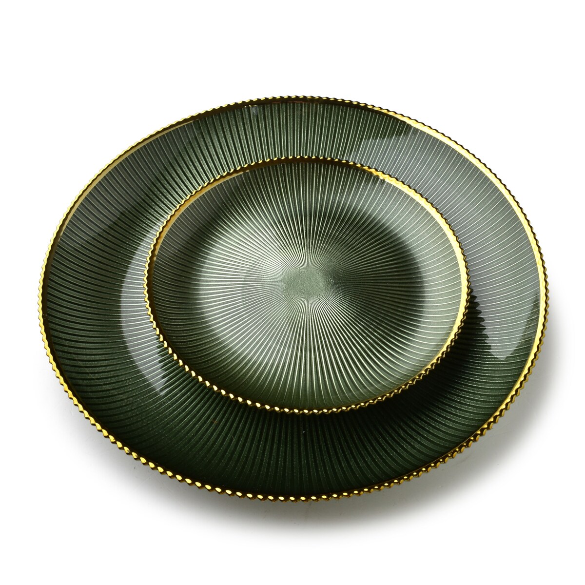 Talerz dekoracyjny szklany 31 cm GREENIE