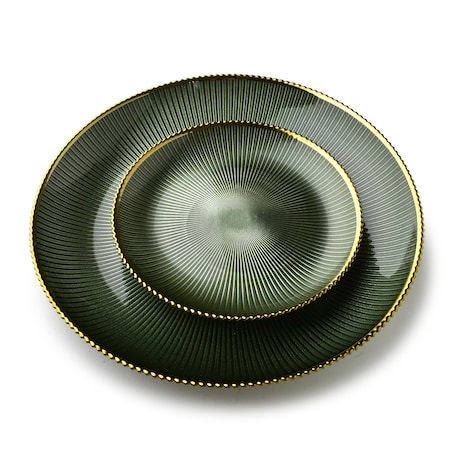 Talerz dekoracyjny szklany 31 cm GREENIE