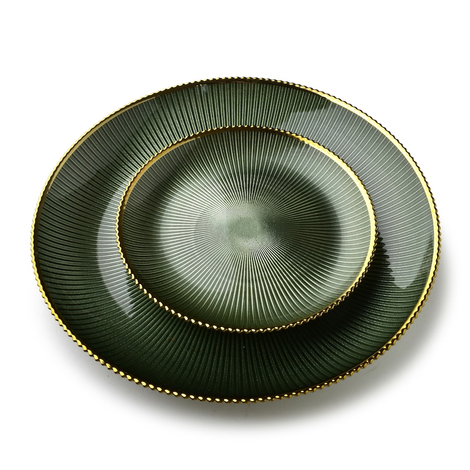 Talerz dekoracyjny szklany 31 cm GREENIE
