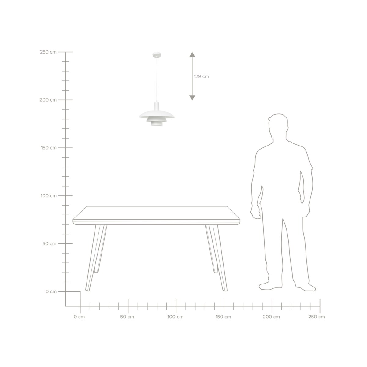 Lampa wisząca HILBA Metal Biały