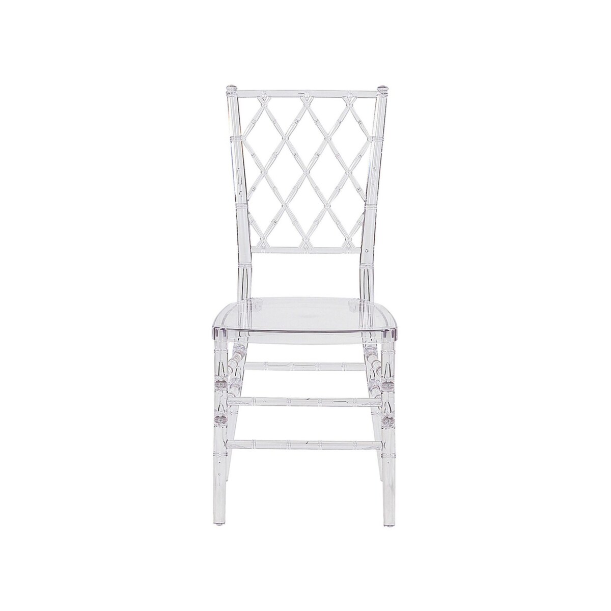 Zestaw 2 krzeseł do jadalni przezroczysty CLARION