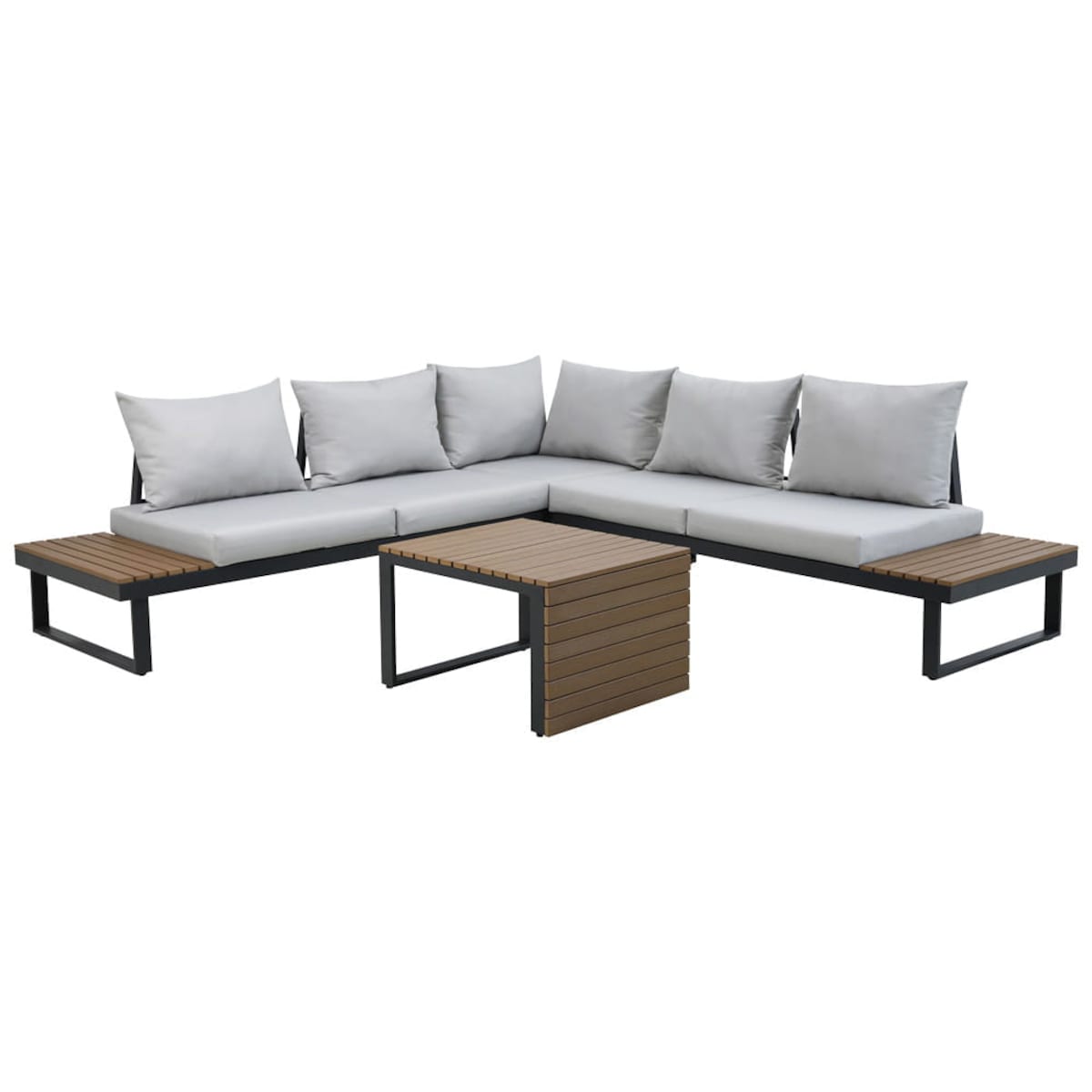 Zestaw mebli ogrodowych Marbella z narożnikiem beżowy