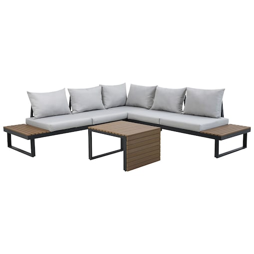 Zestaw mebli ogrodowych Marbella z narożnikiem beżowy