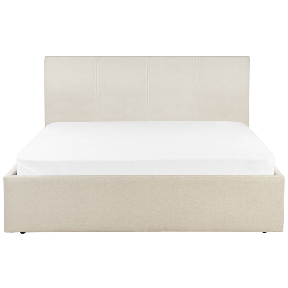 Łóżko z pojemnikiem ORBEY 140 x 200 cm Jasnobeżowy