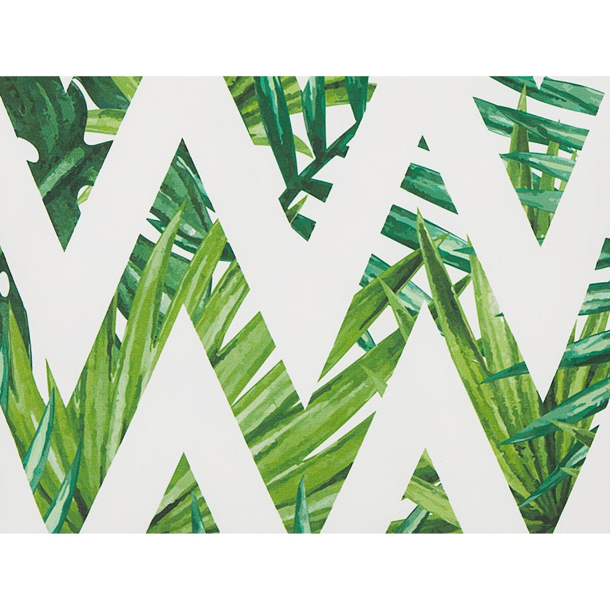 2 poduszki ogrodowe w zygzaki 45 x 45 cm białe z zielonym BRENTO