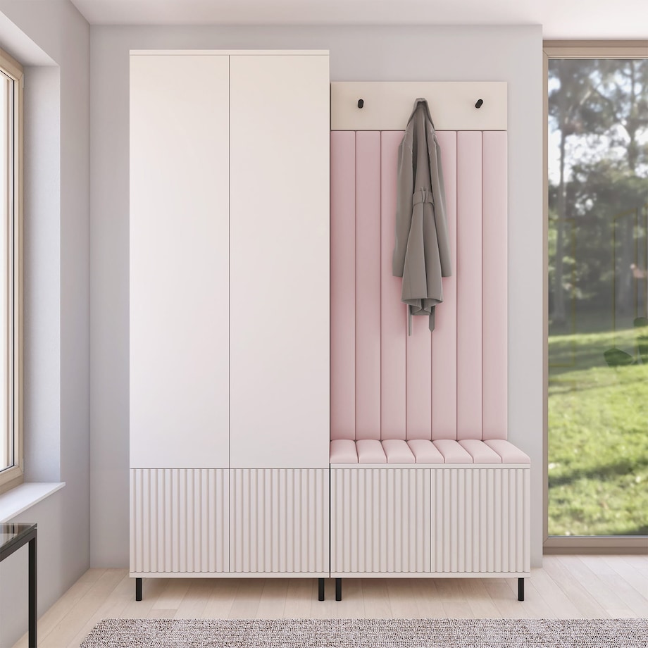 Przedpokój Ritmo wersja 1 frezowana wysokie nogi rurki Trinity 19 beżowy