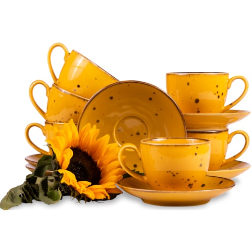 Konsimo ALUMINA Filiżanka ze spodkiem 6 szt.