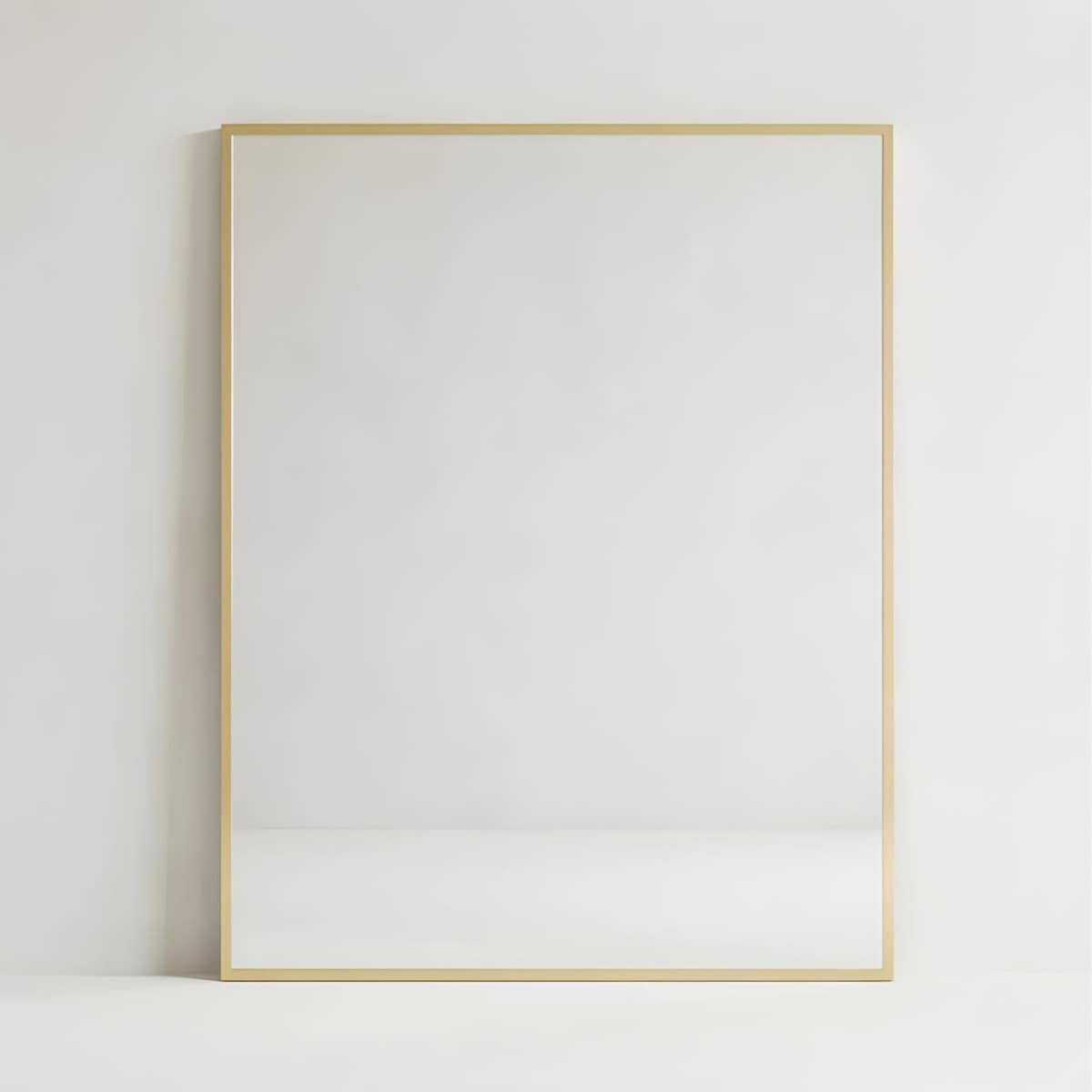 Lustro wiszące SKARP, prostokątne, 60 x 80 cm, kolor złoty, szkło