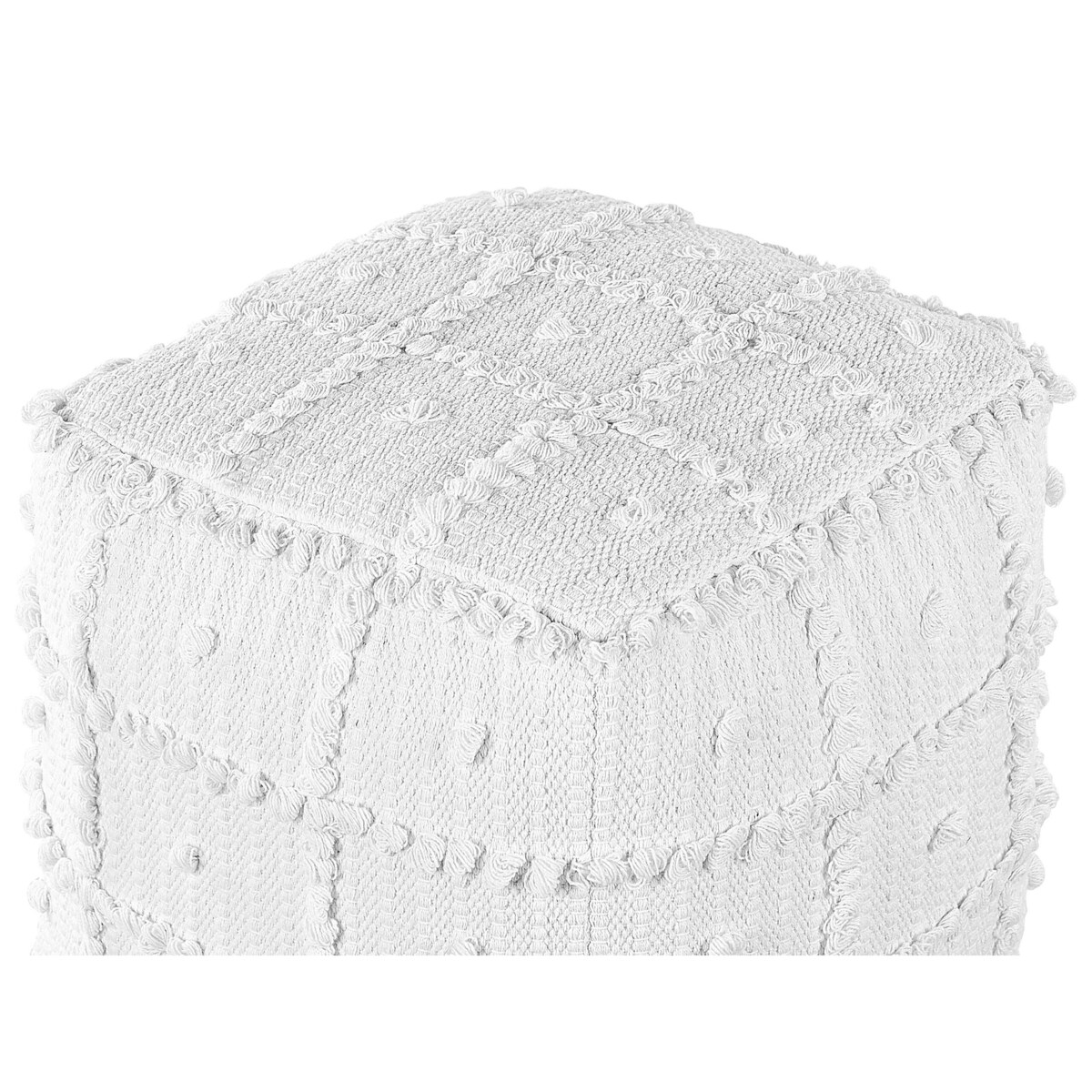 Puf bawełniany 40 x 40 x 40 cm biały HARNAI