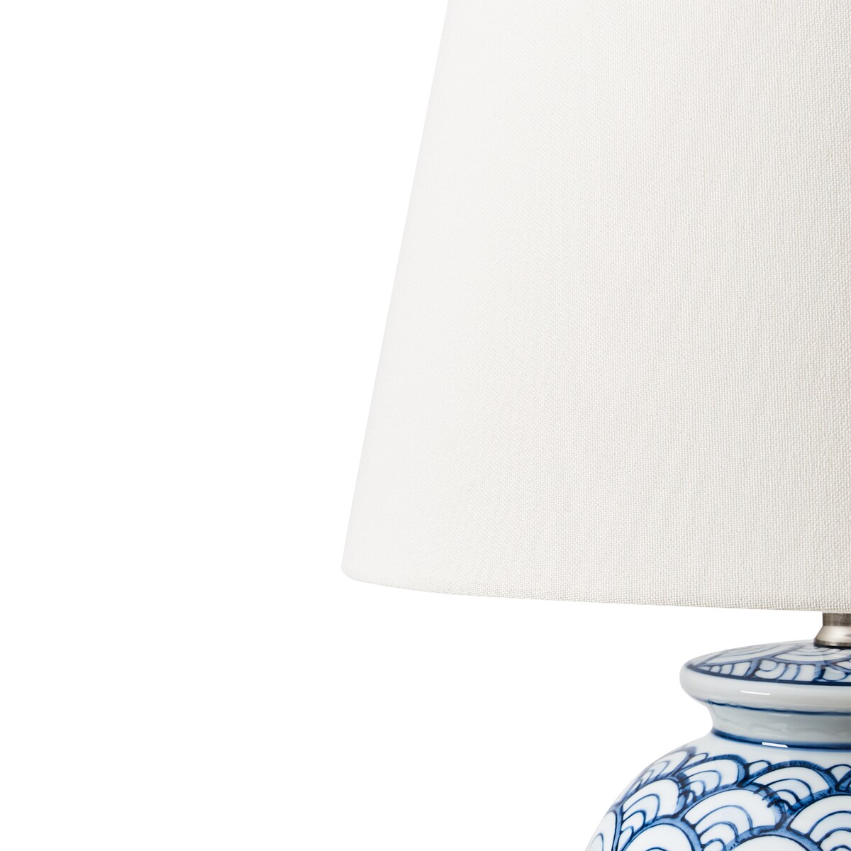 Lampa stołowa JAUCA Porcelana Biały/ niebieski