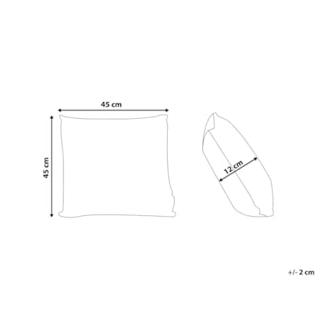 Poduszka dekoracyjna pleciona 45 x 45 cm różowa TITHONIA