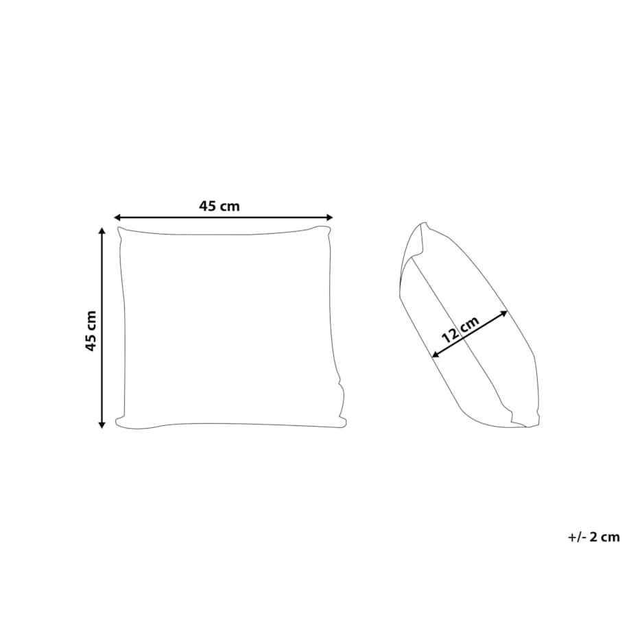 Poduszka dekoracyjna pleciona 45 x 45 cm różowa TITHONIA