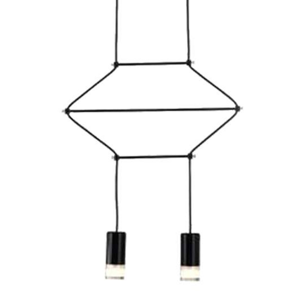 Geometryczna lampa wisząca Linea ST-5961-4 Step modern tuby czarna