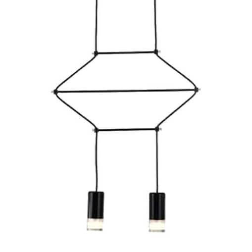 Geometryczna lampa wisząca Linea ST-5961-4 Step modern tuby czarna