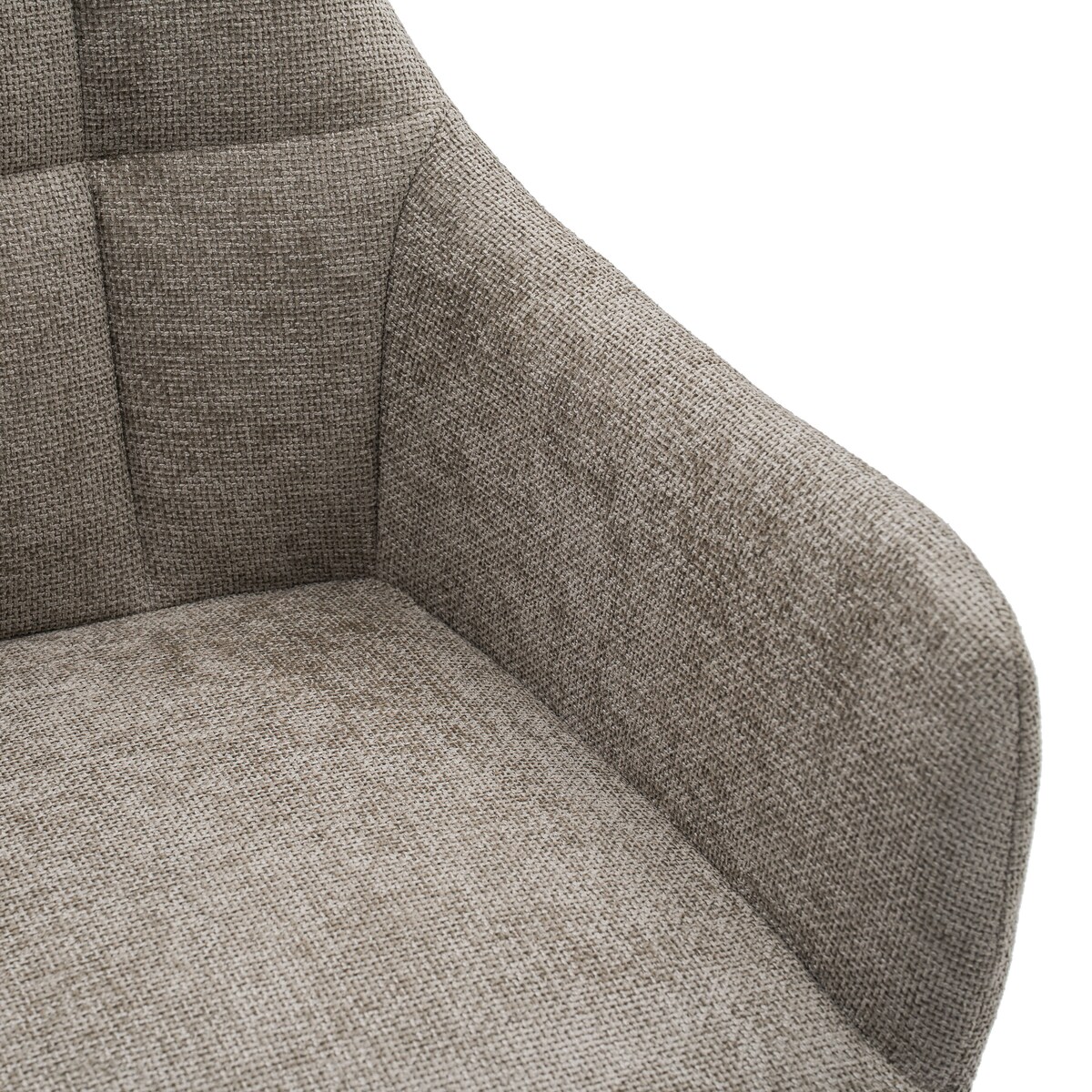 Krzesło tapicerowane obrotowe szenilowe do salonu LUGANO beżowe