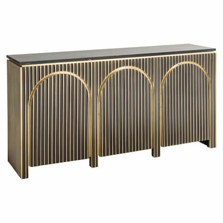 RICHMOND komoda LES ARCS - szczotkowane złoto, mosiądz, marmur, MDF