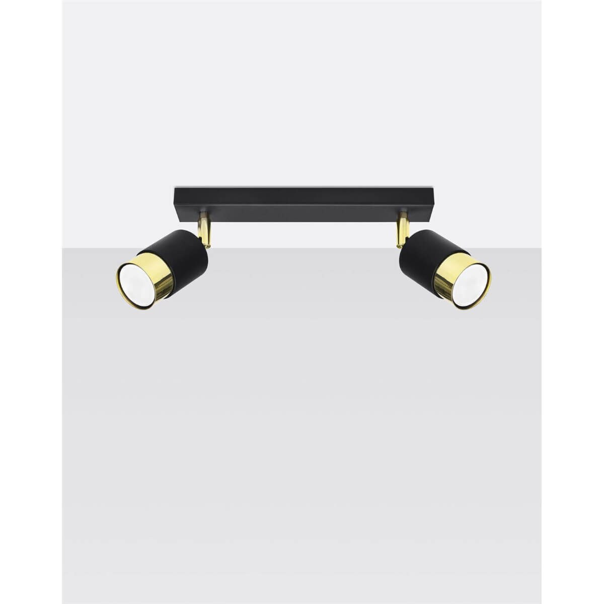 Plafon NERO 2 czarny/złoty