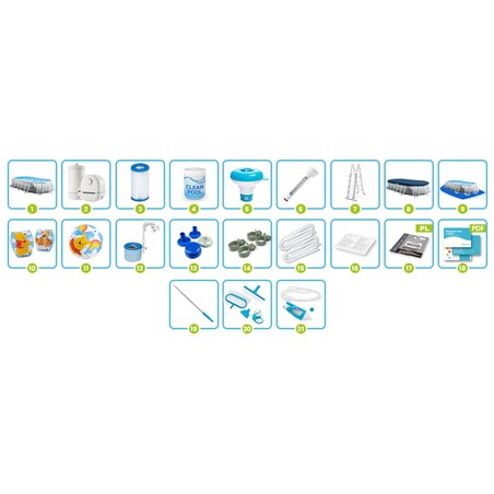 Basen stelażowy ogrodowy Intex 503x274 zestaw 21w1 26796